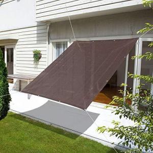 CandorR バルコニーシェード 180×180cm ベランダ 日除け シェード 目隠し オーニング シート プライバシー UVカット 簡単設置 カの商品画像