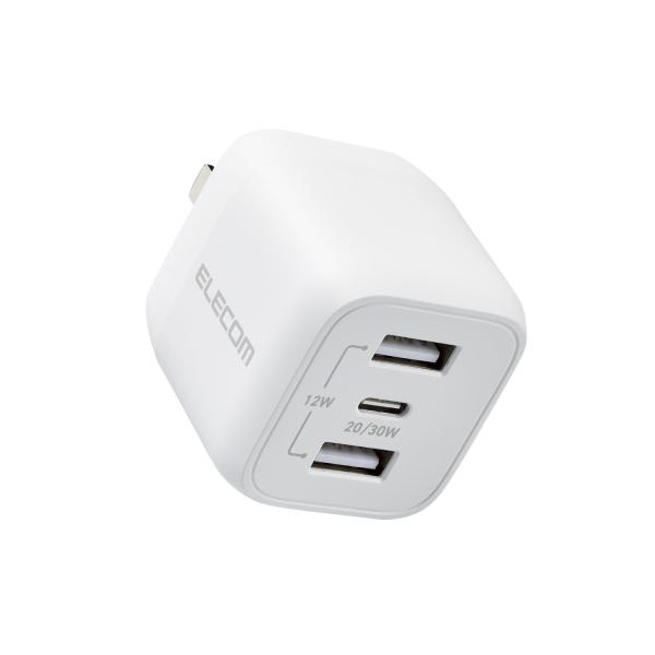 エレコム 充電器 Type-C 3ポート USB-C×1 USB-A×2 32W USB PD対応 ...