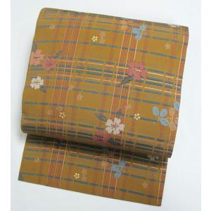 名古屋帯 九寸なごや帯 両面全通柄 正倉院文様 獅子鳳凰紋 正絹 10555