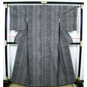 本場大島紬 都喜ヱ門 証紙付き 金ラベル 純泥染 茶泥 正絹 10403