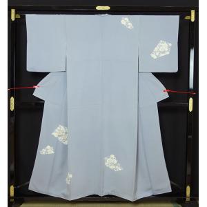 訪問着 群れ飛ぶ鶴 刺繍柄 五三桐紋入り 正絹 7999 : きものあかね 