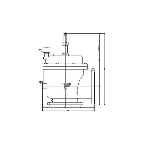 FMバルブ製作所【FMユニットバルブ A-2型 200A】(アングル型) 電磁弁一体型定水位弁 取付...