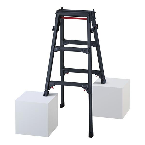 ●∂長谷川工業 【RYZB-09a】はしご兼用脚立 RYZB 脚部伸縮兼用脚立(BLACK LABE...