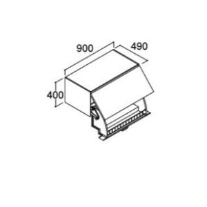 ピアラ アッパーキャビネット(ダウン機構付) 間口W600×D490×H400mm