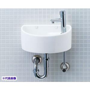 TOTO ○TOTO【LSH50AB】壁掛手洗器(角形) 立水栓セット ボトルトラップ