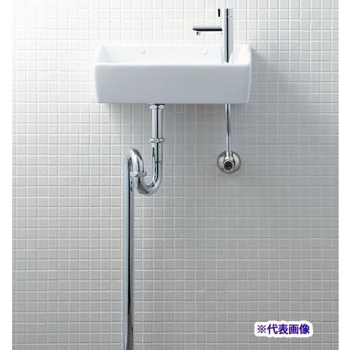INAX/LIXIL【YL-A35HA】狭小手洗器 手洗タイプ（角形） アクアセラミック 床排水（S...