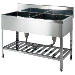アズマ　業務用2槽シンク　1000x450x890 アズマ 二槽シンク(ホース付) 900×450×800 KP2900 [KP2-900][r21][s9