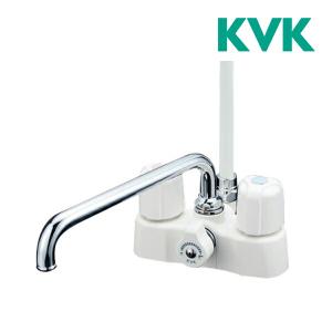 ▽《》15時迄出荷OK！KVKデッキ形2ハンドルシャワー220mmパイプ式