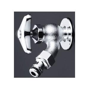 KVK 水栓金具屋外ホース接続ニップル付散水栓〔GA〕