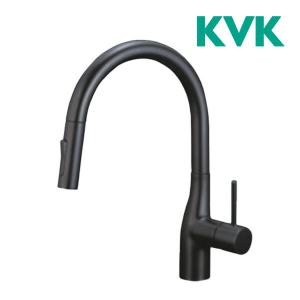 シングルレバー　混合水栓　KVK製：KM6061ECT KVK 【KM6061ZVECBN】 《KJK》 グースネックシングルレバー式シャワー