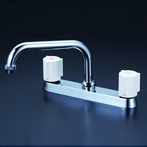 KVK 水栓金具【KF14EF2】2ハンドル洗髪シャワー 120mmピッチ対応品