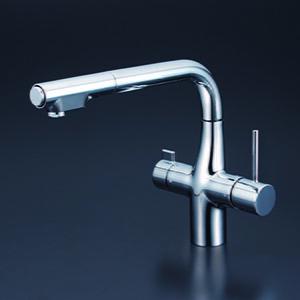 KVK ビルトイン浄水器用シングルシャワー付混合栓 浄水カートリッジ
