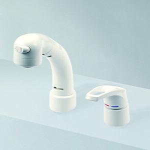 KVK 水栓金具【KM8039ZN】洗面用水栓 傾斜水栓 シングル洗髪シャワー