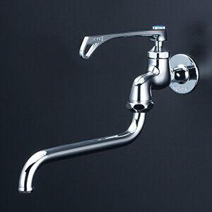 《在庫あり》◆15時迄出荷OK！KVK 水栓金具【K3LLT】自在水栓 (ワンタッチレバー仕様) ロングレバー単水栓シリーズ 固定こま 節水チップ内蔵型