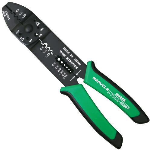 βマーベル/MARVEL 作業工具【M600A】電工ペンチ オープンバレル(連鎖形)端子・裸圧着端子...