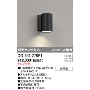 βオーデリック/ODELIC エクステリアランプ別売 ポーチライト 防雨型 別売センサ対応