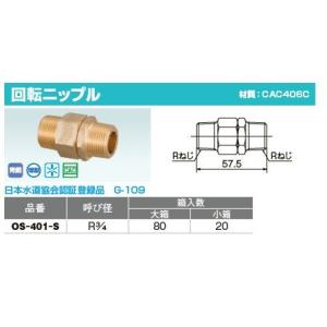 オンダ製作所【OS-401-S】回転ニップル 呼び径R3/4〔GH〕