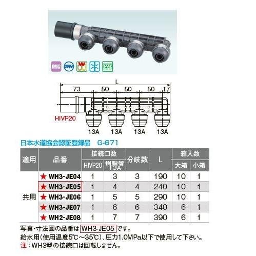 オンダ製作所【WH3-JE07】ダブルロックジョイントP ヘッダー JE型 IN HIVP20×OU...