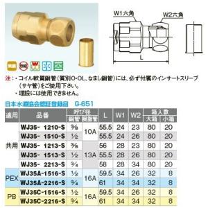 オンダ製作所【WJ35-1210-S】ダブルロックジョイント WJ35型 銅管変換