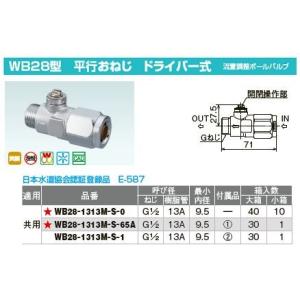 オンダ製作所【WB27-1313MA-S-0】ダブルロックバルブ WB27型 平行お 