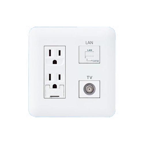 パナソニック 配線器具【WTF34373W】コスモシリーズワイド21 埋込マルチメディアコンセント ...