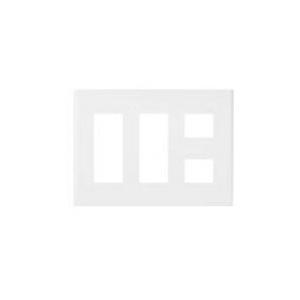 パナソニック　配線金具【WTF8008W】コンセントプレート　3連用　スクエアホワイト