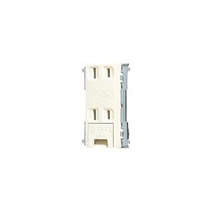 パナソニック 配線器具【WN1432】埋込アースターミナル付ダブルコンセント(フラット型) (ワンタッチプレート・ワンタッチ取付枠用)