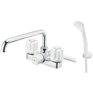 KVK KF207RN KVK 浴室用 デッキ形一時止水付2ハンドルシャワー 一般地