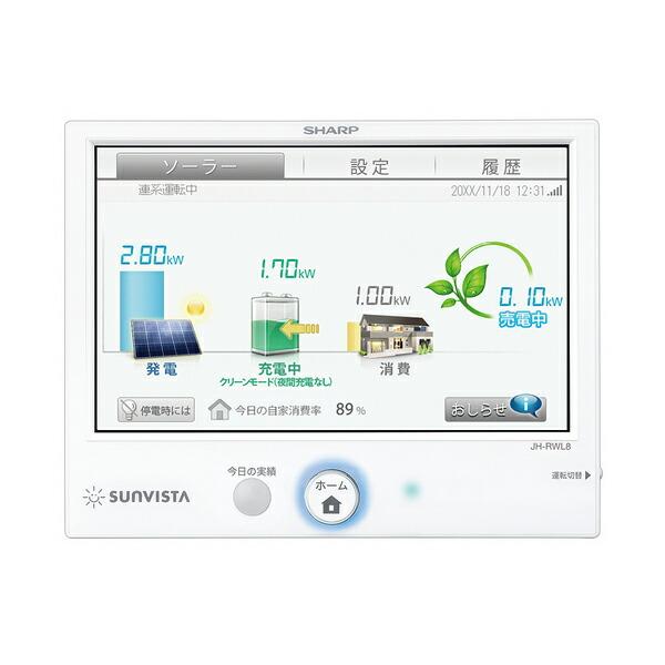 ∂シャープ/SHARP 【JH-RWL8】電力モニタ マルチエネルギーモニタ 7V型 無線LAN/有...