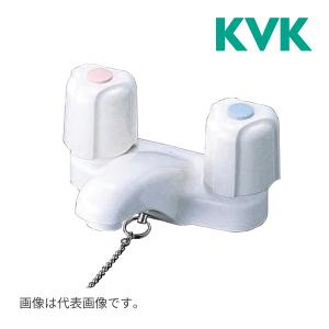 《在庫あり》◆15時迄出荷OK！KVK 水栓金具【KM66】洗面用2ハンドル混合栓 ゴム栓付｜clover8888