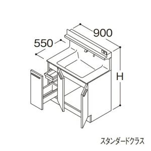 ###TOTO 【LDSFB090BJGDN1A】洗面化粧台 スタンダード オクターブ 片引き出し 回避なし カウンター高さ800mm 間口900mm 一般地 受注生産〔GA〕｜clover8888