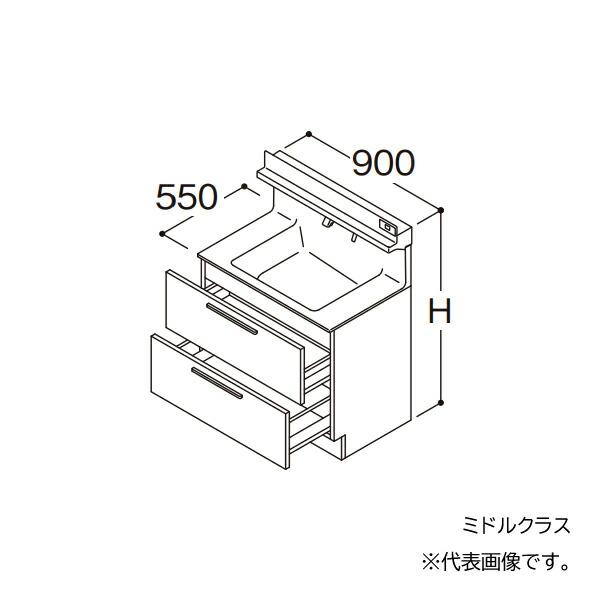 ●TOTO 【LDSFB090BCBBN2】洗面化粧台 ミドルクラス オクターブ 2段引き出し 右側...