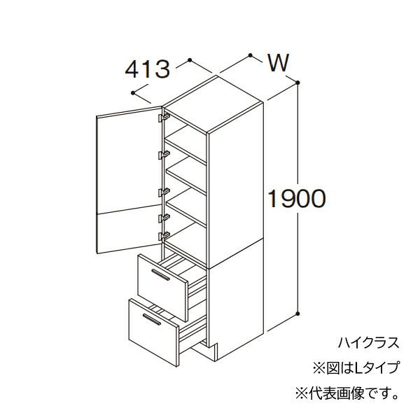 ●TOTO 【LTSFM045BNR1】トールキャビネット ハイクラス オクターブスリム 2枚扉2段...