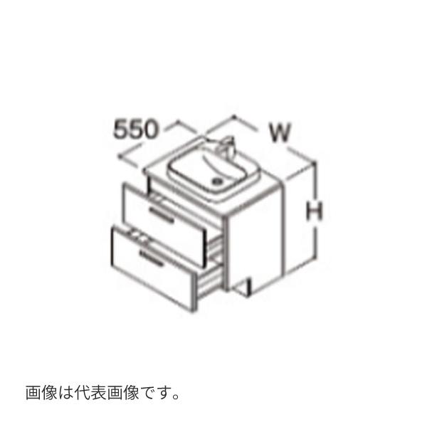 ●TOTO 【LDSZB075BCGL525】洗面化粧台 ドレーナ ラフペールウッド 2段引き出し ...
