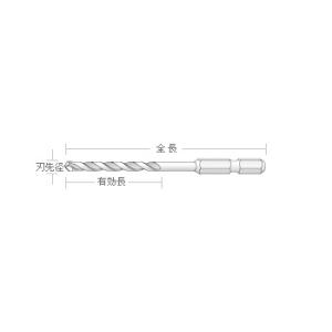 Яユニカ 【RJ6.0×100】充電ドライバービットドリル RJタイプ 刃先径6.0mm