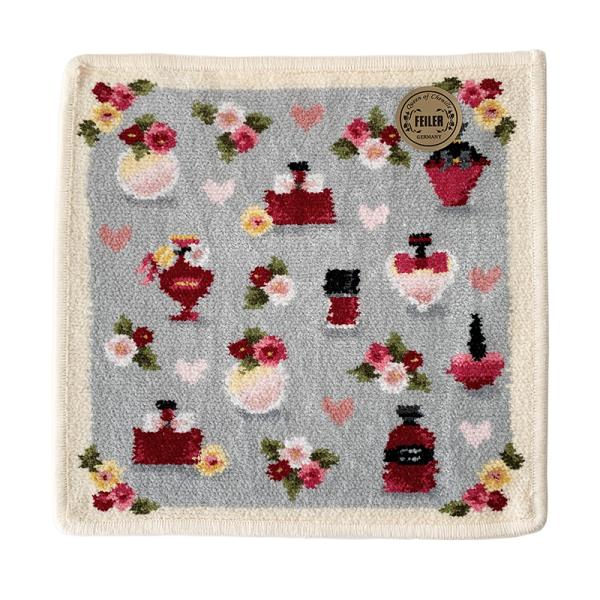 【新作】フェイラー タオルハンカチ ギフトバッグ入り フレグランスローズ グレー