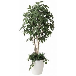 《アートグリーン》《人工観葉植物》光触媒　光の楽園　パキラ１．８植栽付｜cloverplain