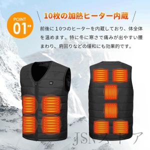 電熱ベスト ワークマン 10箇所発熱 Vネック...の詳細画像2