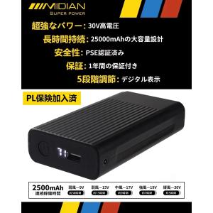 MIDIAN 空調作業服ファン 30V 空調作...の詳細画像1