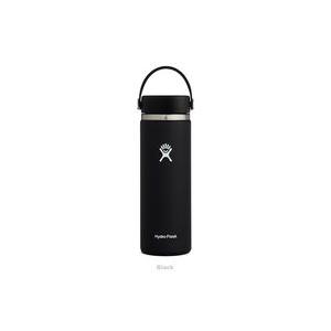 HydroFlask 20 oz Wide Mouth BLACK ハイドロフラスク　591ml｜cloversurf