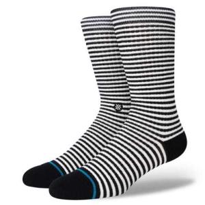 正規品●STANCE スタンス●ソックス 靴下 ● Hyper Stripe Crew BLK●L (25.5-29.0cm)●送料無料｜cloversurf