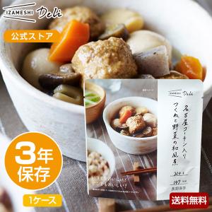 IZAMESHI Deli(イザメシデリ) 名古屋コーチン入りつくねと野菜の和風煮 1ケース 18個入り 非常食 保存食 3年保存 イザメシ 長期保存食品 おかず 防災食 備蓄食品｜clubestashop