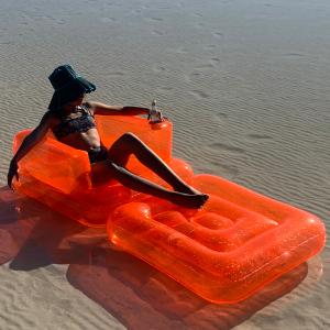 SUNNYLIFE(サニーライフ) ライロチェア ネオンパマロウ エアーチェア 1人用椅子 1人掛け エアーソファー キラキラ 海 ビーチ 海水浴