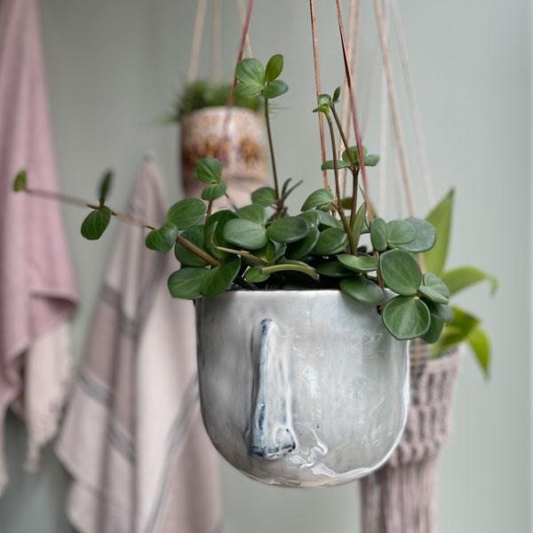 Bloomingville(ブルーミングヴィル) フェイスハンギングポット Φ16 4号 吊り鉢 鉢...