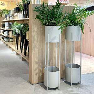 Hubsch(ヒュプシュ) エアリープランターラージ Φ42 ホワイト/ブラック