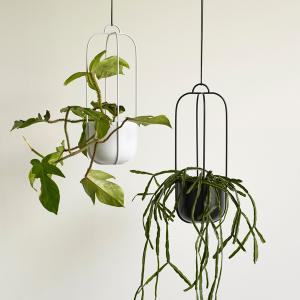 Hubsch(ヒュプシュ) エアロハンギングポット Φ20 ホワイト/サンド 6号