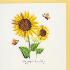 Quilling Card(クイリングカード) バースデーカード Happy Birthday Sunflower ハッピーバースデー｜clubestashop