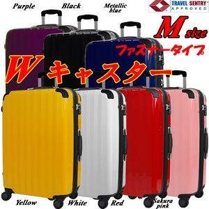 スーツケース 中型 軽量 ファスナー スーツケース中型 スーツケース  ダブルキャスター SUITCASE