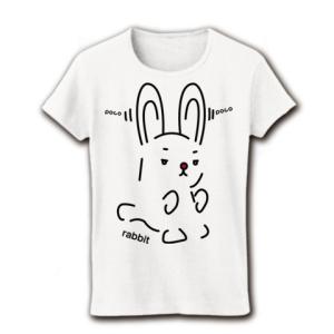 rabbit リブクルーネックTシャツ(ホワイト)｜clubtstore