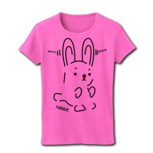 rabbit リブクルーネックTシャツ(ピンク)｜clubtstore